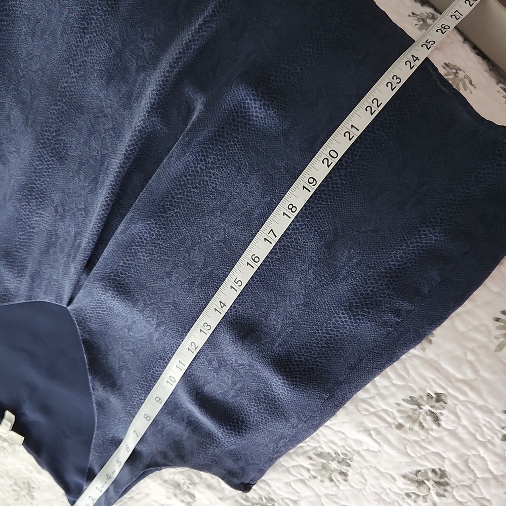Joie Navy Silk Snakeskin Print Shell S - Picture 10 of 12